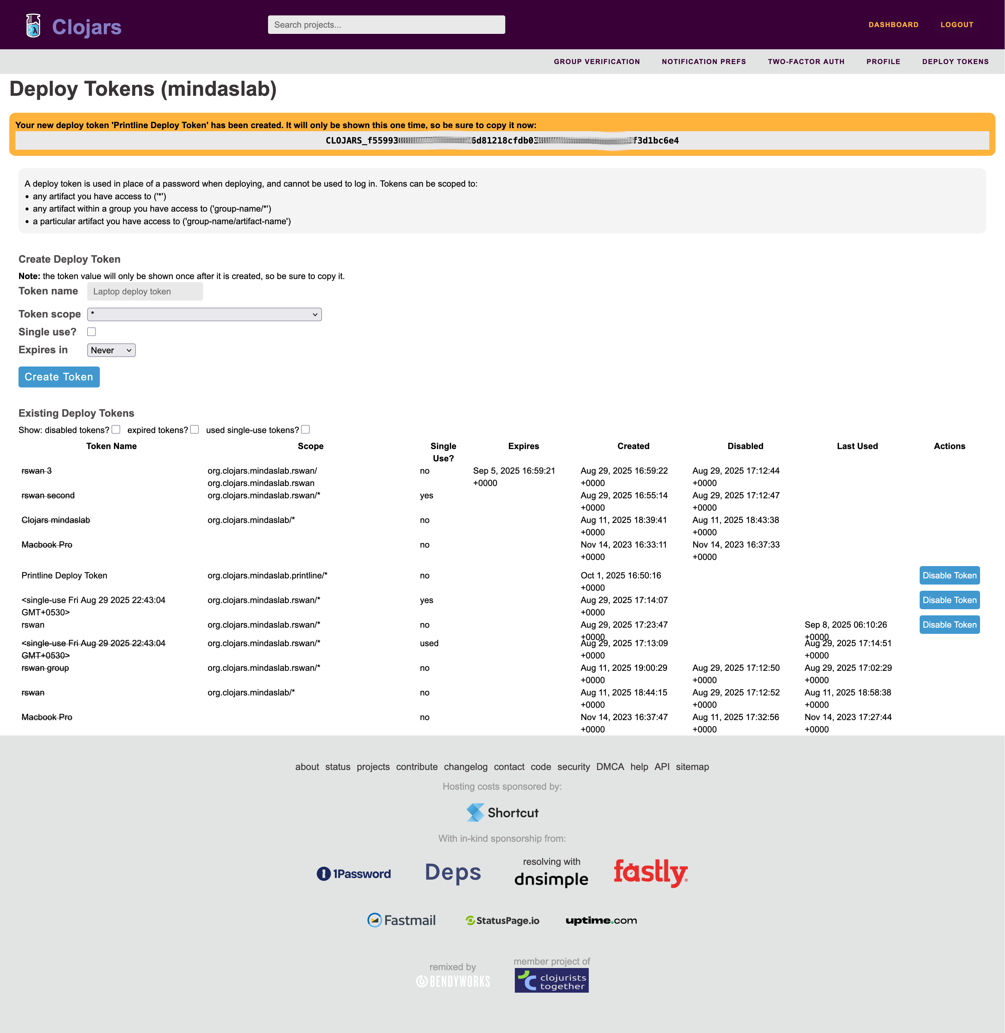 DeployTokensObtained